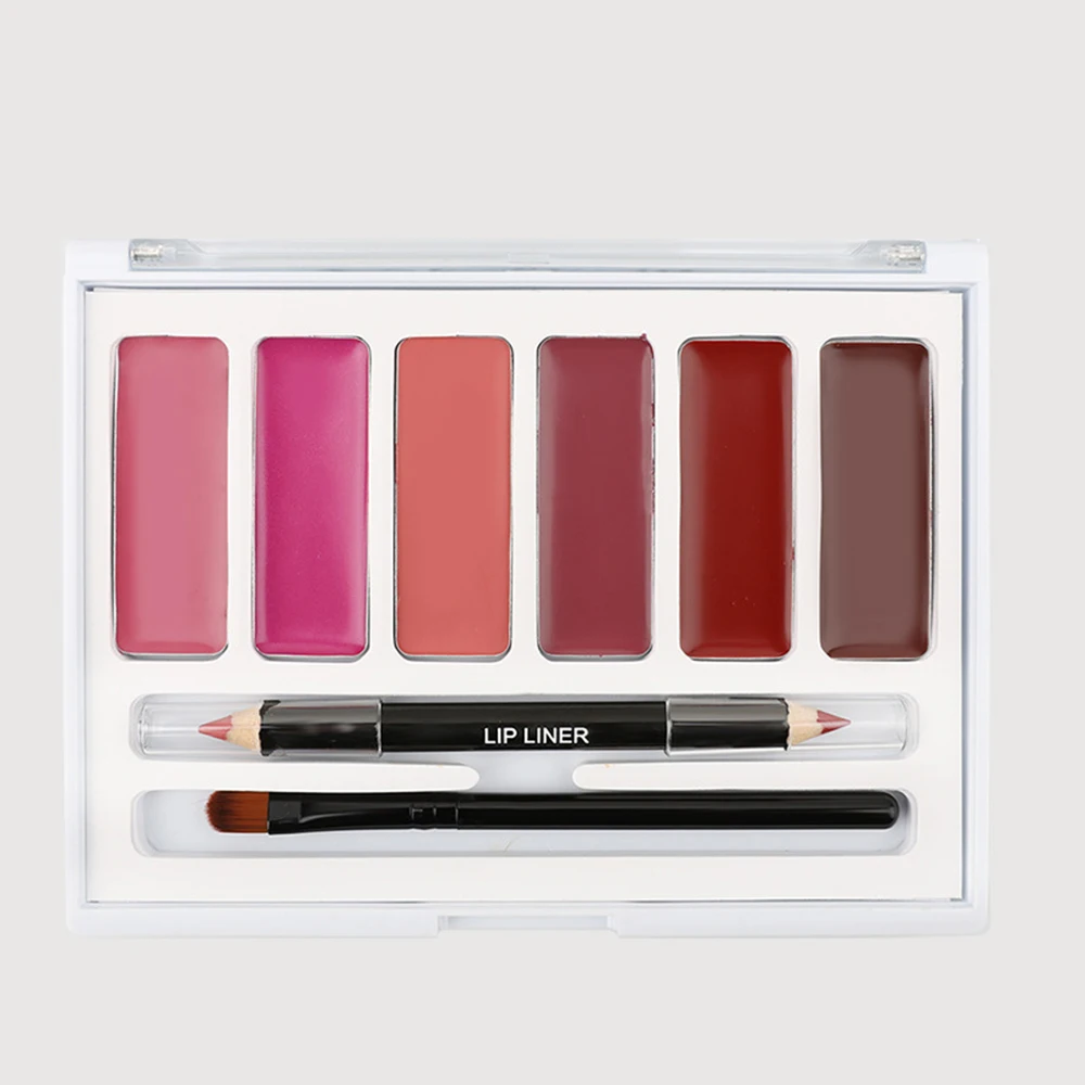 Conjunto de Maquiagem Peça Hidratante Labial Gloss Bálsamo Forro Escova Rótulo Privado 10 3 Jogos de maquiagem