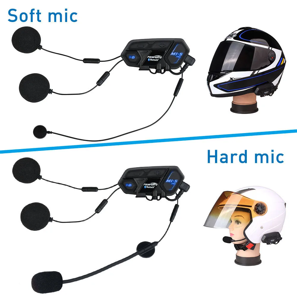 Fodsports мотоциклетный Bluetooth шлем гарнитура интерком для 8 гонщиков M1-S Pro Водонепроницаемый Беспроводной intercomunicador Interphone MP3
