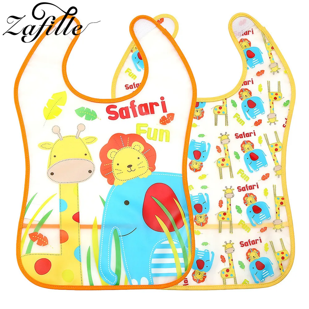 

ZAFILLE 2Pcs Baby Bibs Eva Waterproof Cartoon Print Burp Cloths For Newborn Bandanas Unisex Feeding Apron Baby Baby Accessories