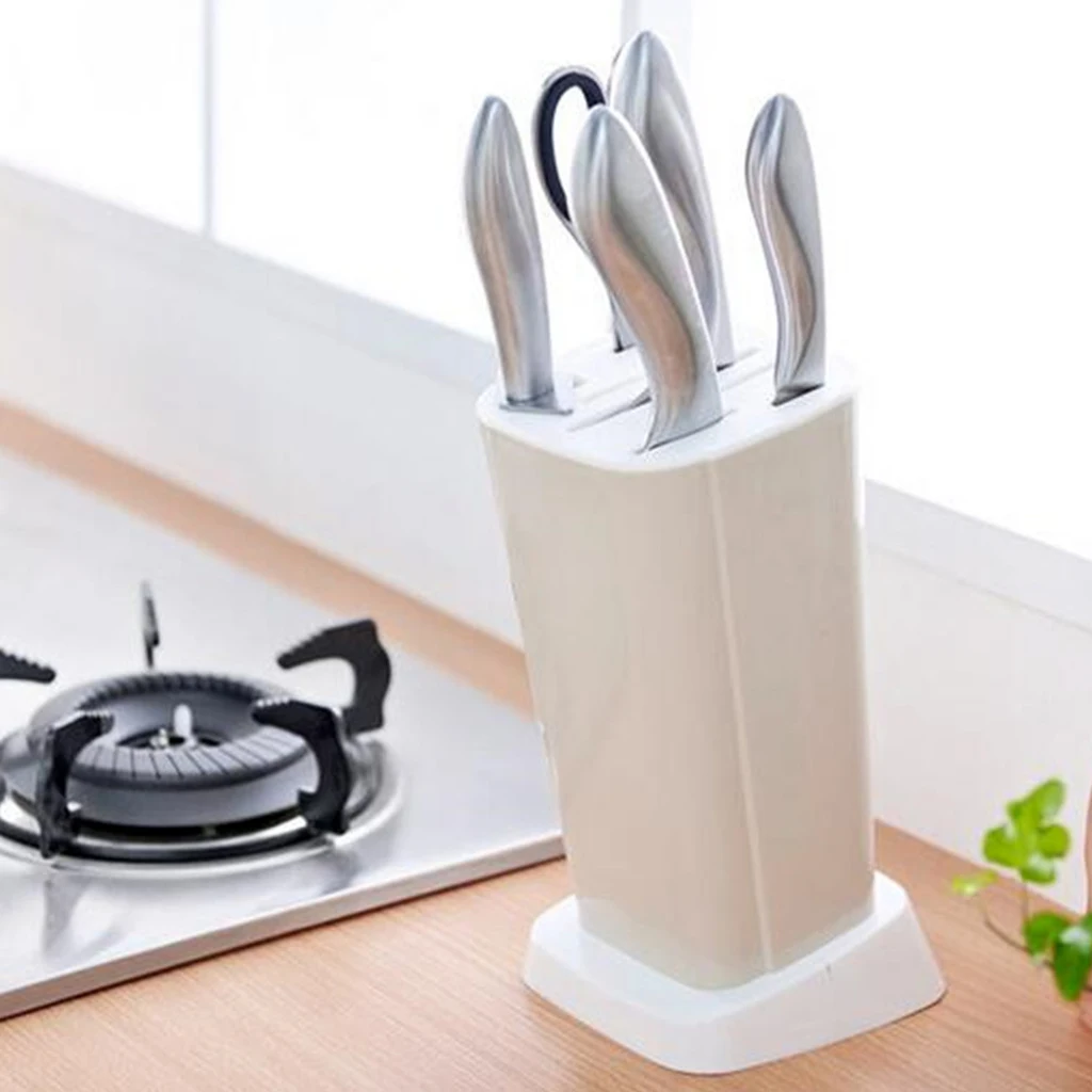 Kitchen Knives Holder Plastic Kitchen Block Dock Drying Rack for Fruit Knife/Kitchen Knives/ Kitchen Scissors