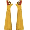 1 Pair Leather Welding Gloves Heat/Fire Resistant Mitts for Oven, Grill, Fireplace, Animal Handling Gloves with 60cm Long Sleeve 2