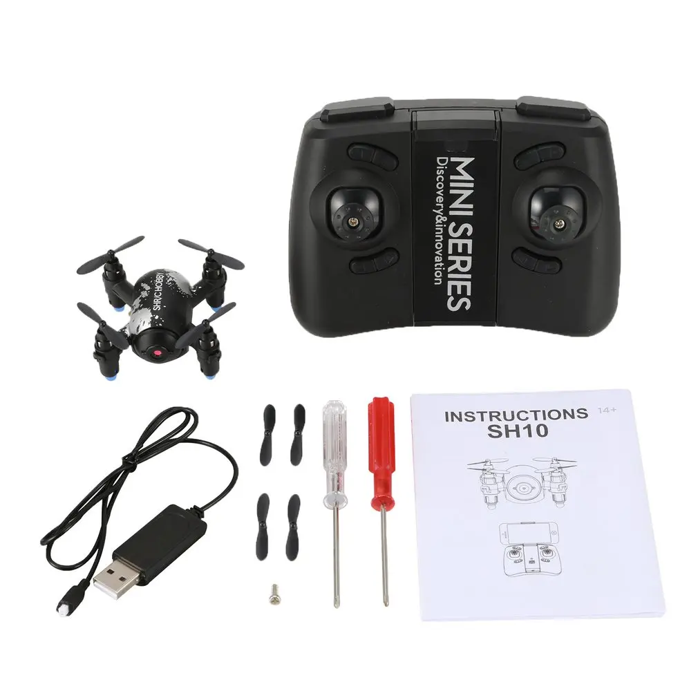 Черный H10 2,4G 480P WiFi Мини FPV RC Дрон Квадрокоптер Waypoint Безголовый режим БПЛА Квадрокоптер вертолет с дистанционным управлением - Цвет: Черный