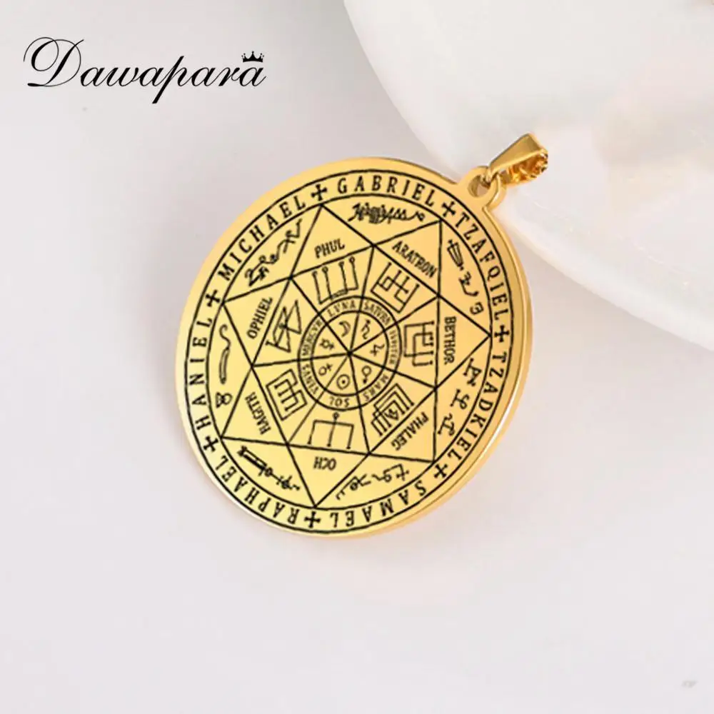 Dawapara-Breloque Sigil pour Collier, Pendentif, Accessoires de Bricolage, Protection Amulette Magique, 7 Archanges