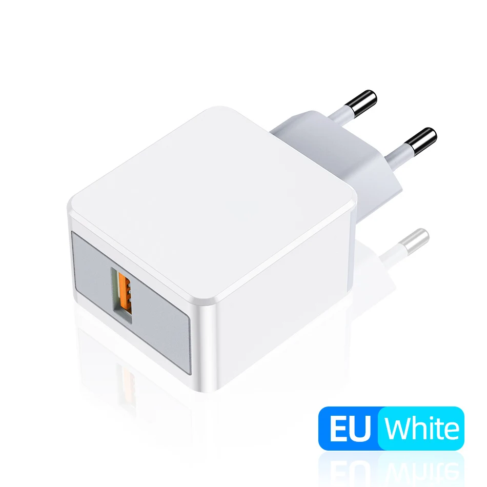 !ACCEZZ 2.4A USB Quick Charge 3.0 EU UK Wall Charger for iPhone SE 2020 Note 8 Realme 5 Pro Portable Fast Charging Phone Adapter (9)