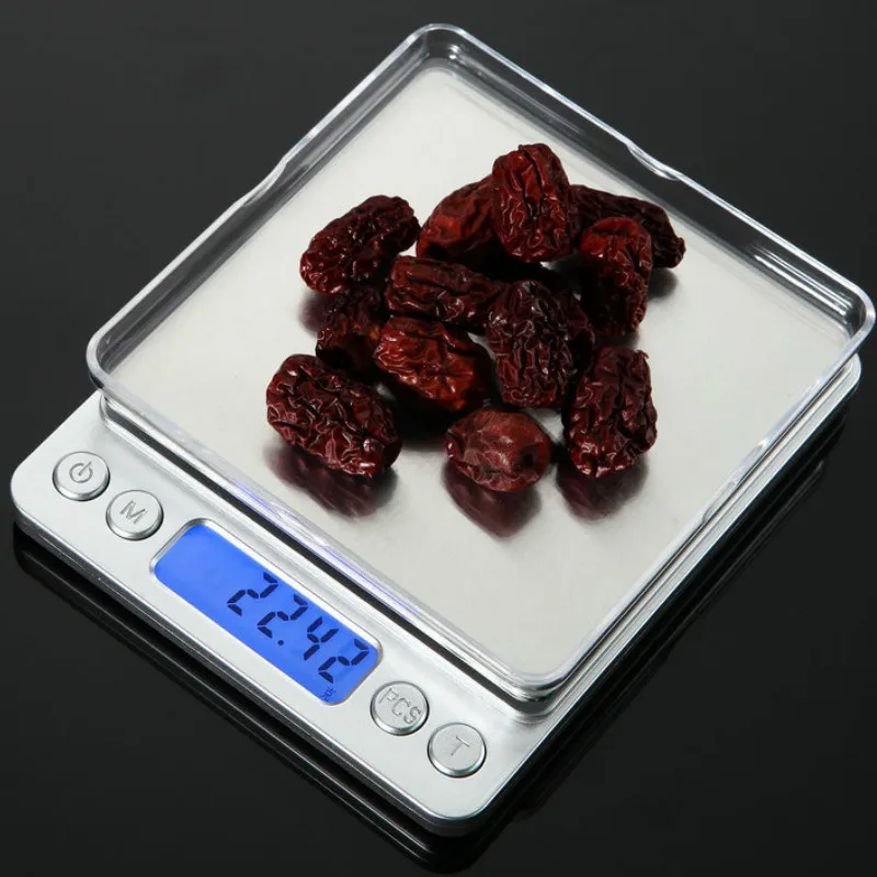 

Digital Kitchen Scale Mini Pocket Jewelry ScaleCooking Food Scale with Back-Lit LCD Display Stainless Steel Electronic Gadgets