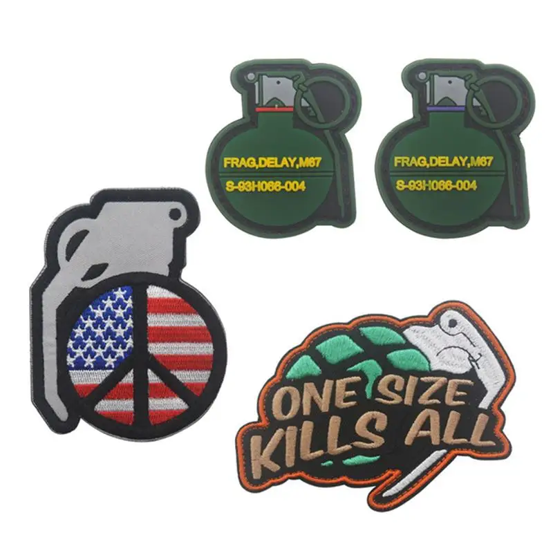 Универсальный размер убивает все ПВХ нашивка с вышивкой искусственная армия военная бомба декоративная детская аппликация