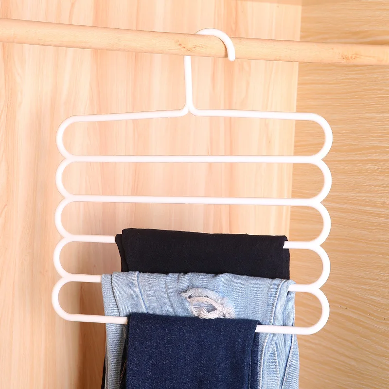 LOOZYKIT Нескользящая многофункциональная стойка для брюк вешалка для шарфов галстук для ремней полотенец Держатель волшебный стеллаж для хранения одежды 1 шт