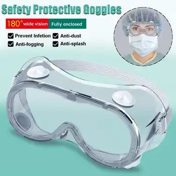 

2 Type Protective Safety Goggles Wide Vision Disposable Indirect Vent Prevent Infection Eye Mask Anti-Fog Medical Splash Goggles