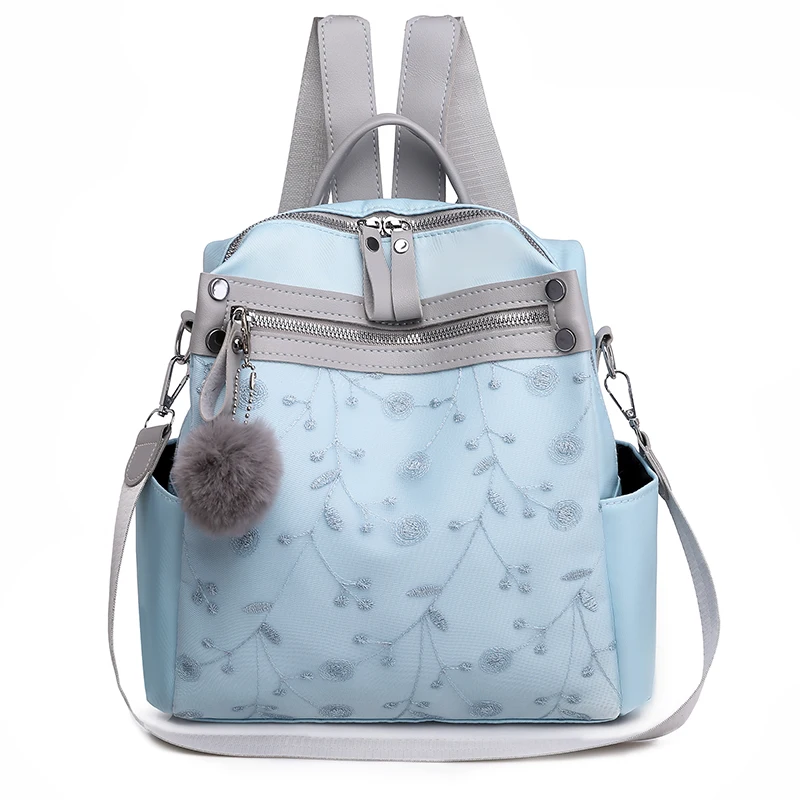 Модный рюкзак с кружевом, Дамский Оксфордский многофункциональный рюкзак, молодежный рюкзак, рюкзак для отдыха, женский рюкзак для путешествий - Цвет: blue