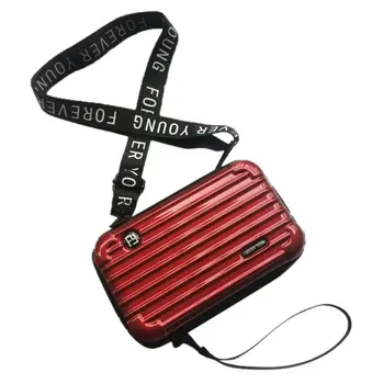 

Fashion Suitcase Box Shape Wristlet Crossbody Handbag Shoulder Bag for Women Storage Case