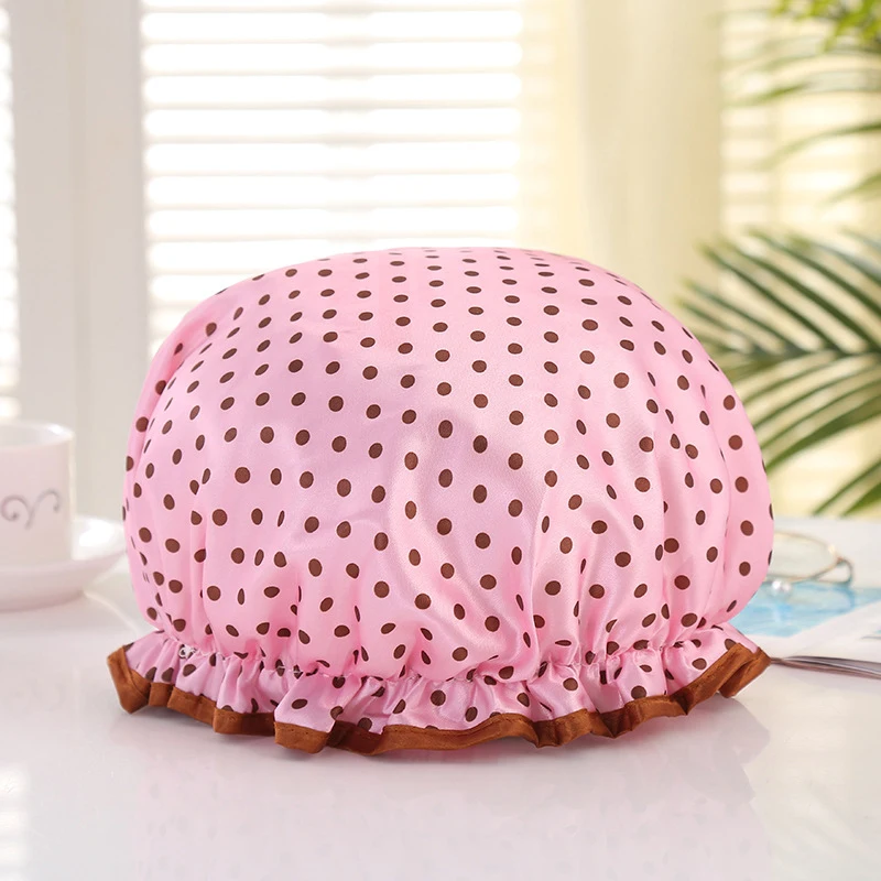 light pink Шапочка для душа s Водонепроницаемая взрослая кухонная шляпа Пылезащитная дымовая бленда набор шампуня шапочка для душа толстые милые Товары для ванной - Цвет: light pink