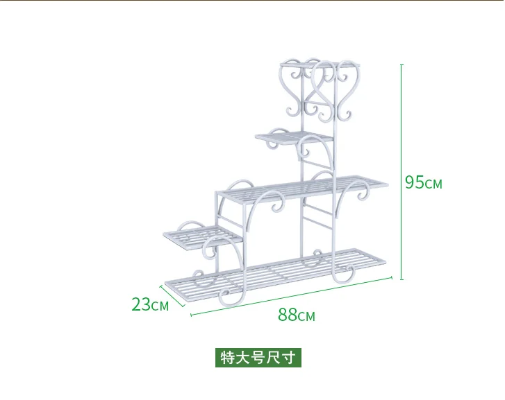 Flower rack indoor green Luo balcony flower rack iron art pendant orchid rack living room floor type simple flower pot rack