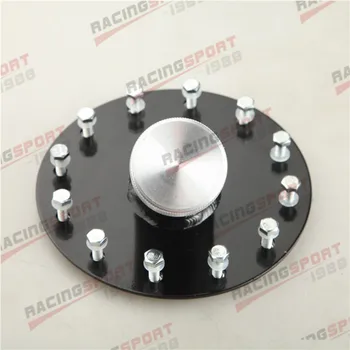 

45 Degree Aluminum Fuel Cell Fast Fill Filler Neck Cap 12 Bolt Flange Black