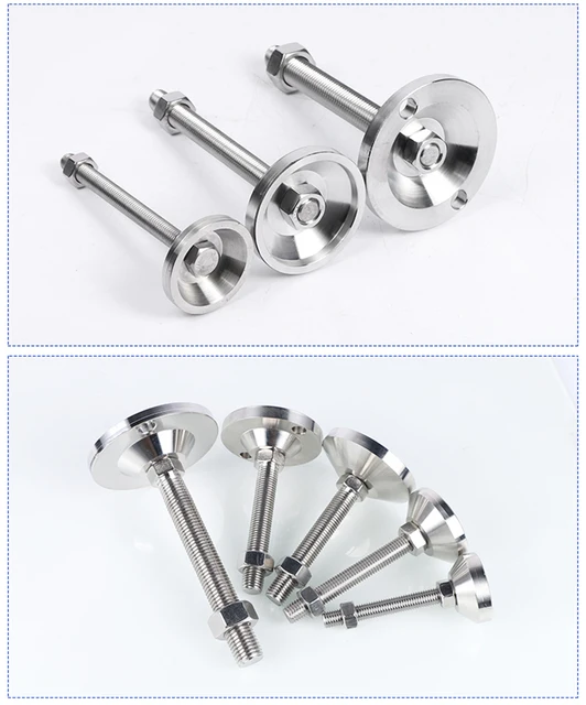 Set Di 10 Piedini Regolabili M8 X 45mm - Viti Di Livellamento Per Mobili, Macchine E Banchi Da Lavoro