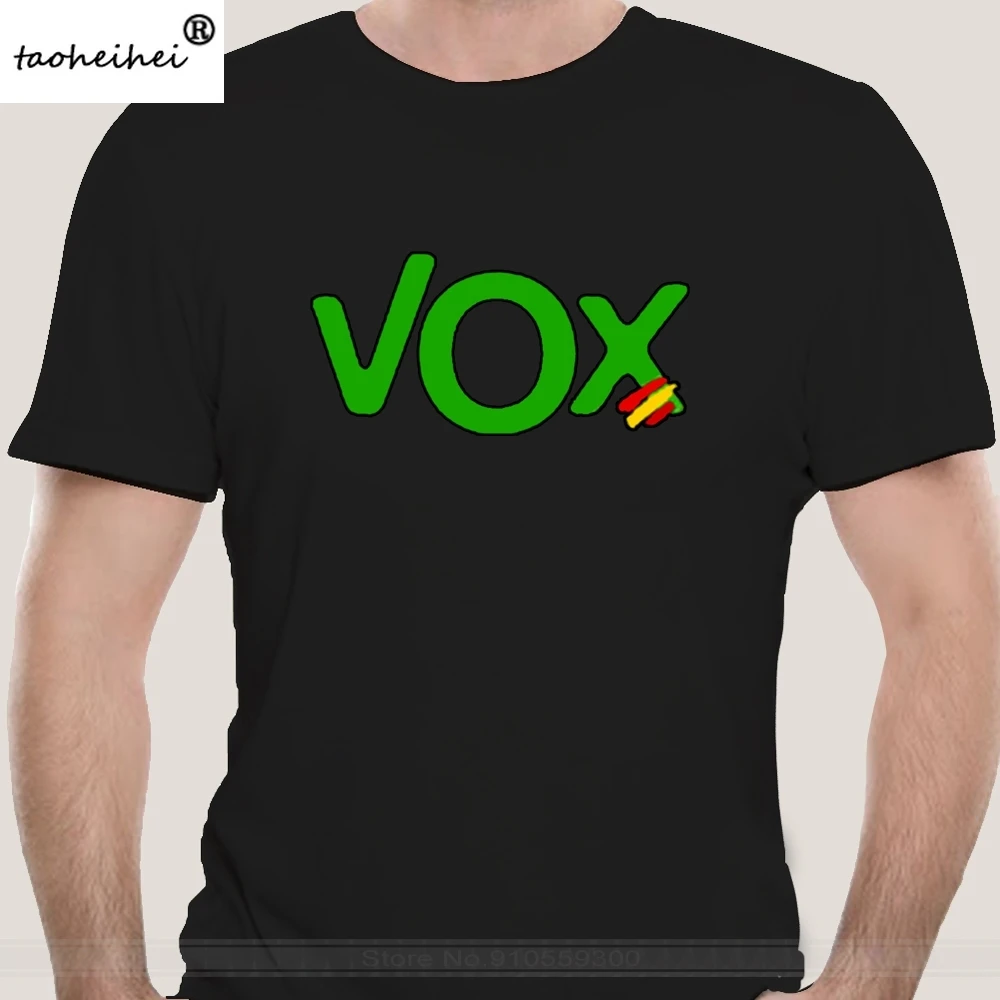 Модная Мужская хлопковая футболка бренда teeshirt Camiseta-Футболка-Roly Con Logo Vox Espa?