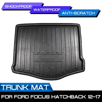 

Car Floor Mat Carpet Rear Trunk Anti-mud Cover For Ford Focus Hatchback 2012 2013 2014 2015-2017