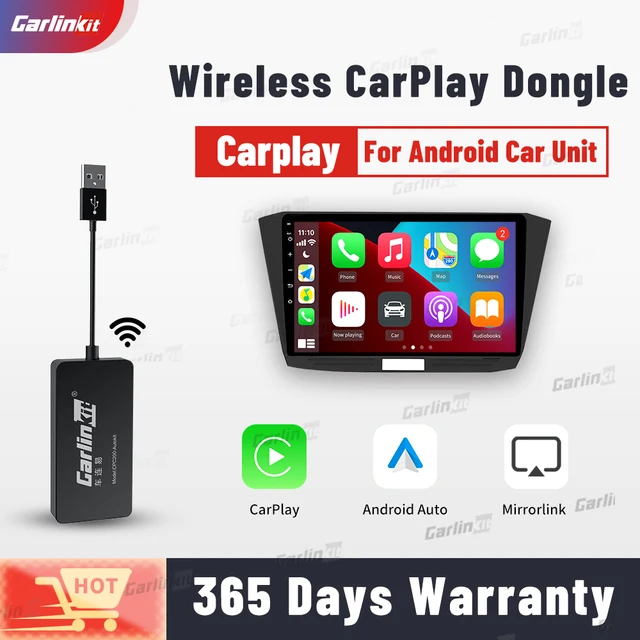 $51.03 CarlinKit USB Android Auto Apple Wireless CarPlay Dongle Accessories Navigation Player Smart MirrorLink For Android System IOS14
