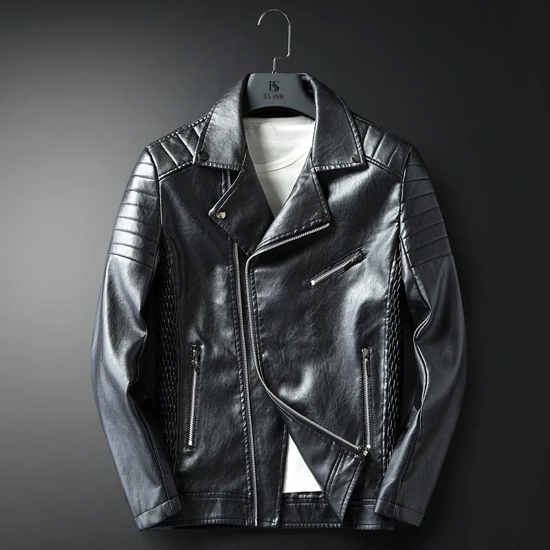 Autumn And Winter New Products MEN'S Leather Coat Korean-style Slim Fit Short Jacket PU Leather Youth Motorcycle Jacket Casual M