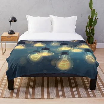 

constellation lights Throw Blanket Soft Sherpa Blanket Bed Sheet Single Knee Blanket Office Nap Blanket