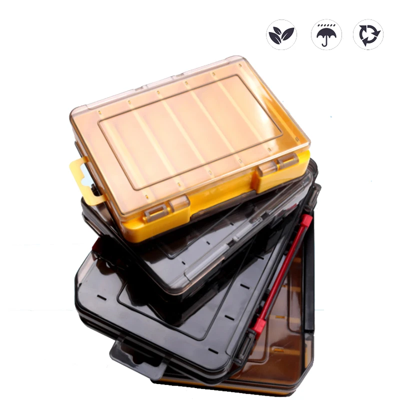 Lure Case Tackle Box for 12 Baits Lure 2 Sided Squid Jigs Box Container Organizer  Storage Case Fishing Accessories N0145