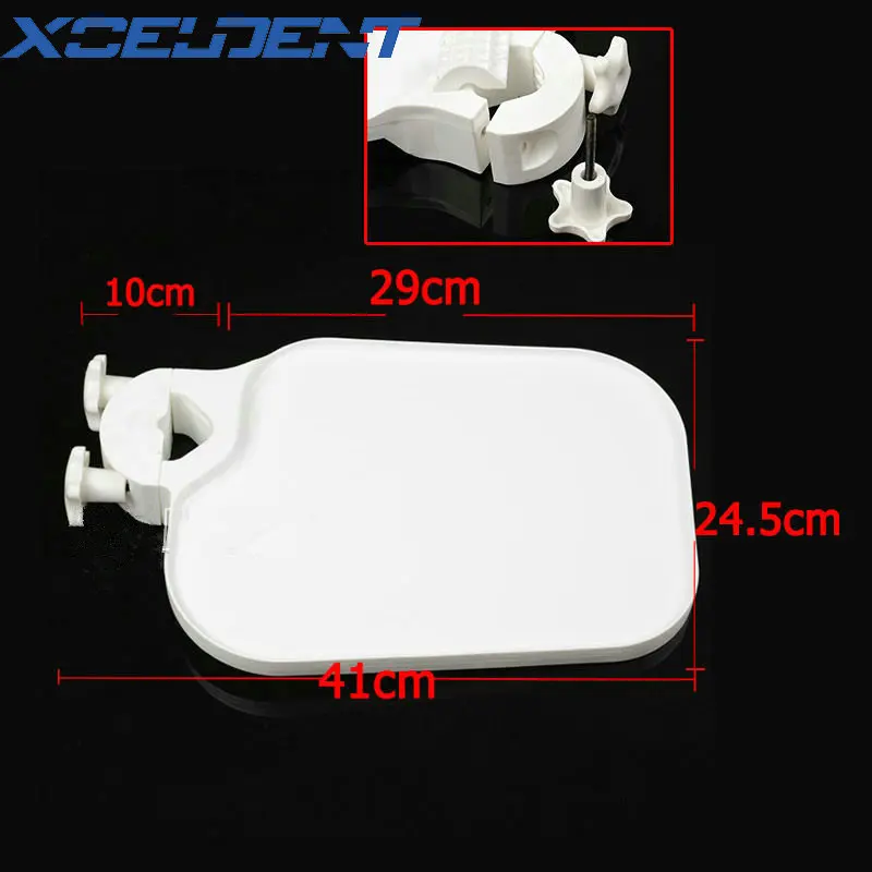  1pcs Dentistry Chair Accessories Dental Plastic Post Mounted Shelf Tray Table for Dental lab