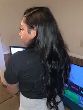 Extensiones de cabello humano con ondas corporales, cierre de encaje, cabello brasileño Remy, ondulado, 3/4 mechones con cierre, extensión de 30 pulgadas