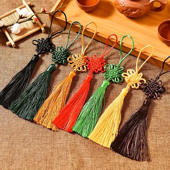 

Multicolor Chinese Knot Tassel Pendant DIY Jewelry Accessories Home Textile Curtain Garment Sewing Macrame Decoration Pendant
