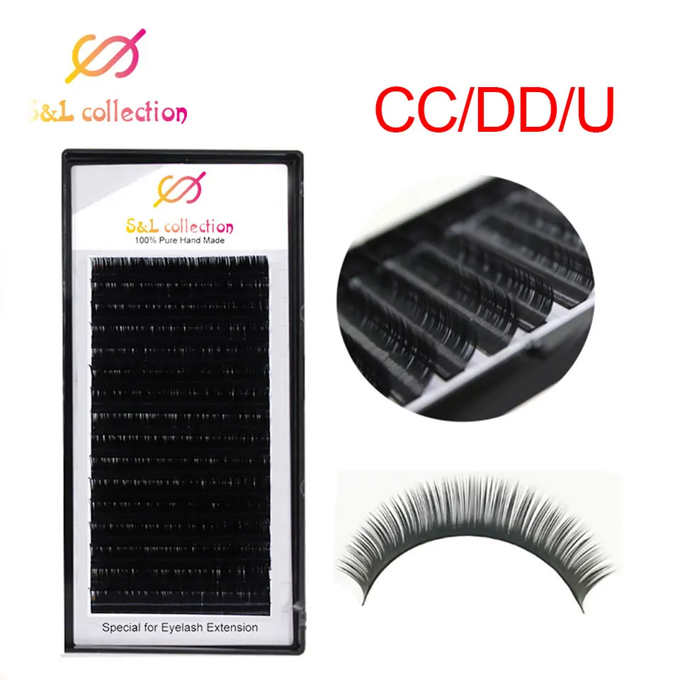 

High quality 16Rows CC/DD/U curl Faux mink eyelashes individual eyelash lashes soft eyelash extension False eyelash