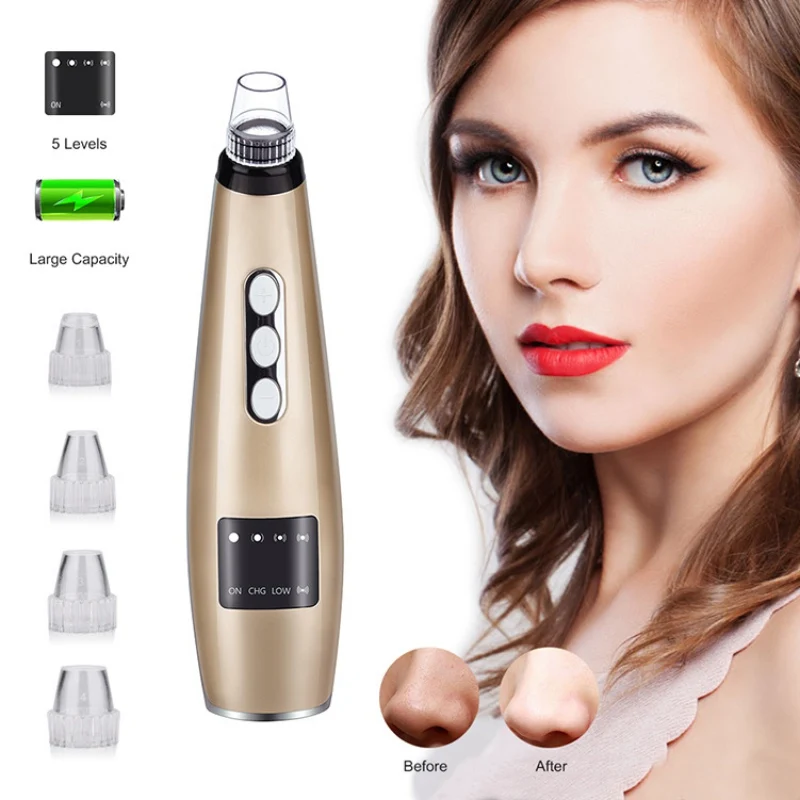 Blackhead Remover Vacuum Pore Cleaner USB Rechargeable Acne Comedone Extractor Face Blackhead Electric Exfoliating Machine Good