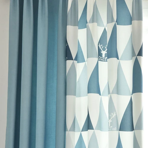 Light Blue Скандинавский стиль, оконная занавеска, готовая спальня, затемненная занавеска, гостиная, Современная занавеска s для Rideaux, Шамбре - Цвет: Light Blue