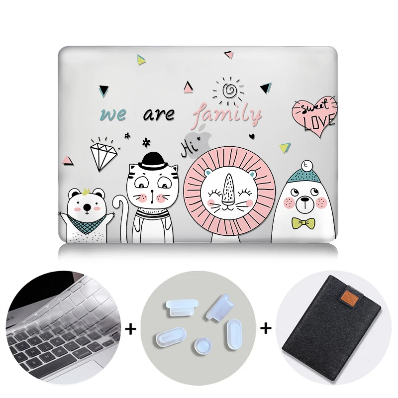 MTT милый мультяшный чехол для macbook air Pro retina 11 12 13 15 Touch Bar Кристальный жесткий чехол для macbook air 13 дюймов чехол для ноутбука - Цвет: MB14