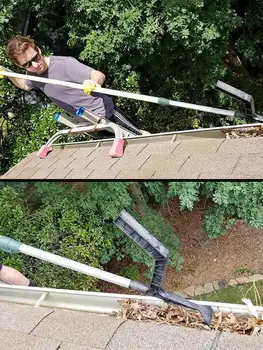 

The Gutter Tool Gutter Leaf Cleaner Roof Cleaning Hook For Roof Ditch Home Garden