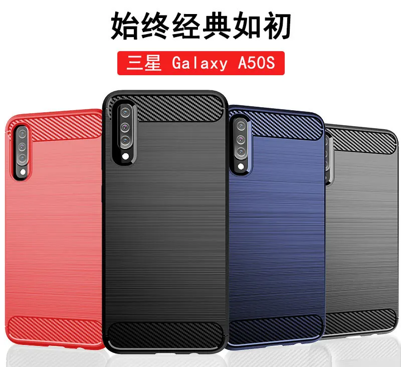 Для samsung Galaxy A10S A20S A30S A50S Противоударная задняя крышка из волокна Мягкий чехол для samsung Galaxy A50S Coque