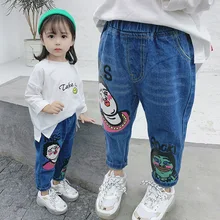 Осенняя одежда новые стильные детские брюки средней длины детские повседневные ковбойские штаны в Корейском стиле