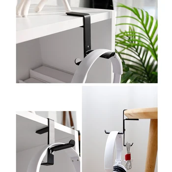 

3 Colors New Portable Headset Hanger Earphone Headphone Stand Earphone Metal Hook Holder Table Clamp Desk Clip PU Leather Pad