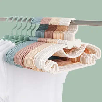 

20pcs/lot Kids Hangers Portable Plastic Towel Display Scarfs Hanging Racks Windproof Wardrobe Finishing Coats Clothing Organizer