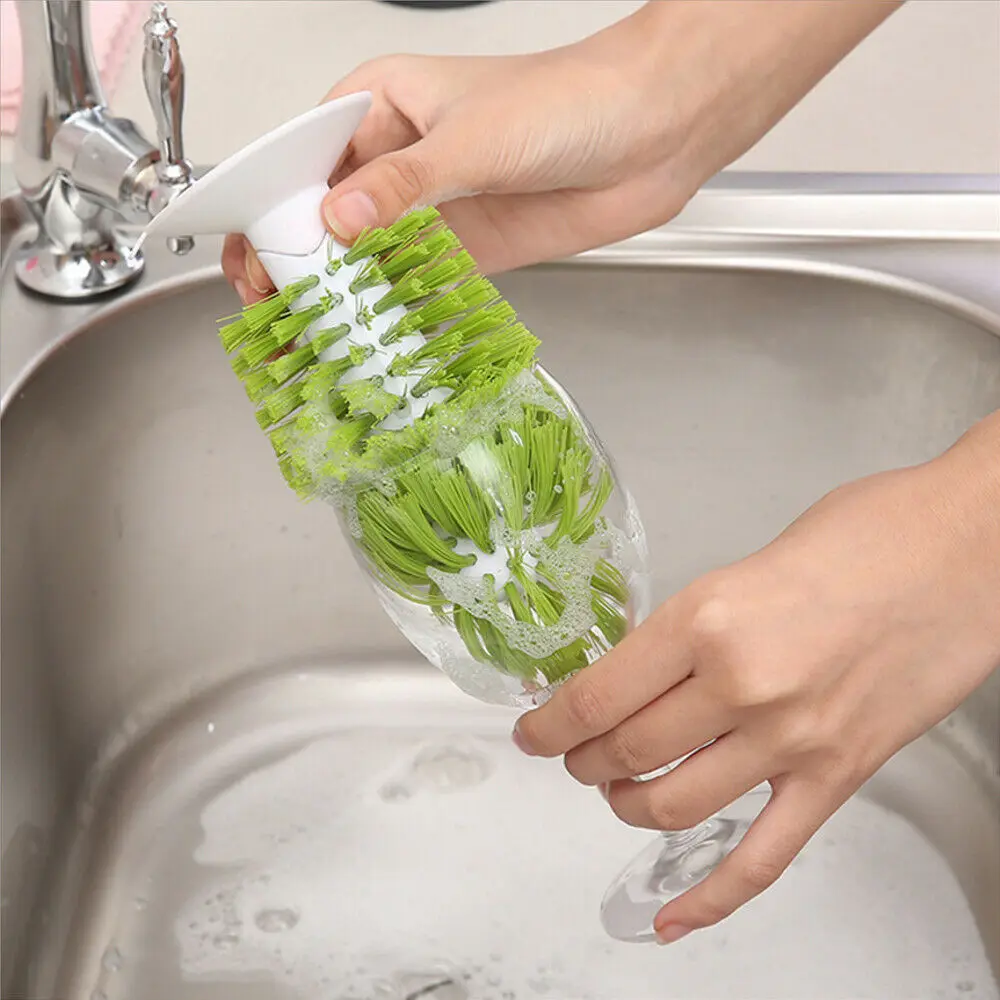 

Bottle Brushes Suction Cup Base Cup Brush Cleaner Tool Glass Bottle Wine Cup Brush Cleaning Brush Cup Glass Washing dropshipping