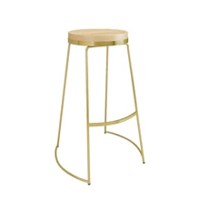 Скандинавский барный стул Кованое железо табурет модный кофейный стул золотой высокий стул простой обеденной стул сиденье, размещаемое спереди