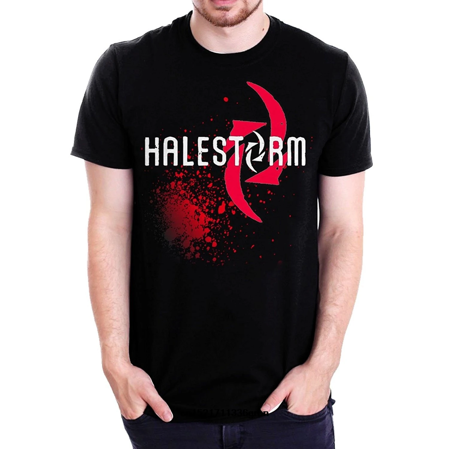 Мужская футболка с персональным логотипом Halestorm Blood черная забавная для s новинка