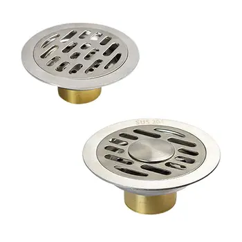 

Stainless Steel Insert Round Floor Waste Bathroom Floor Drain Fast Drainage 95AA