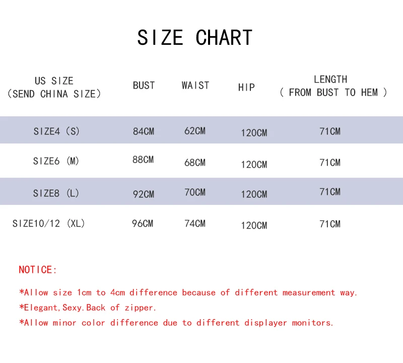 英文版尺码表 -背后拉链短款-1830短 