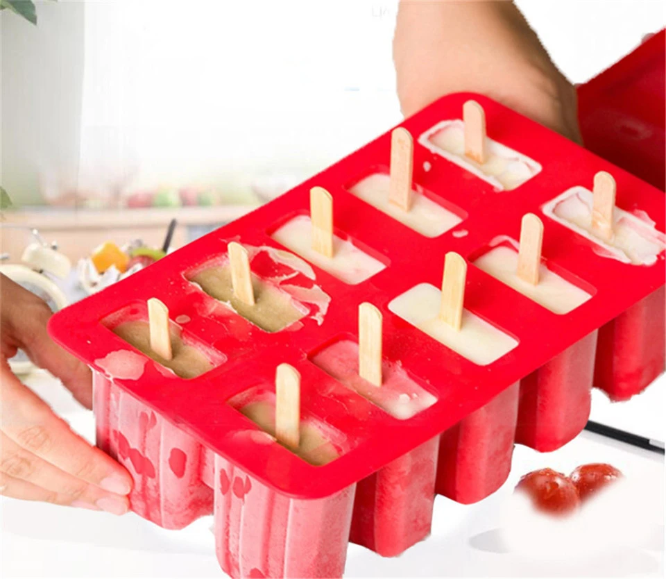 Домашнее мороженое формы для мороженого формы пищевого класса Moule силиконовые формы замораживатель BPA-Free с 50 палками DIY Helado