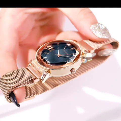 

Douyin Hot Selling Women's Star Quartz Watch Lazy Watch Magnet Watch Strap Magnet Watch