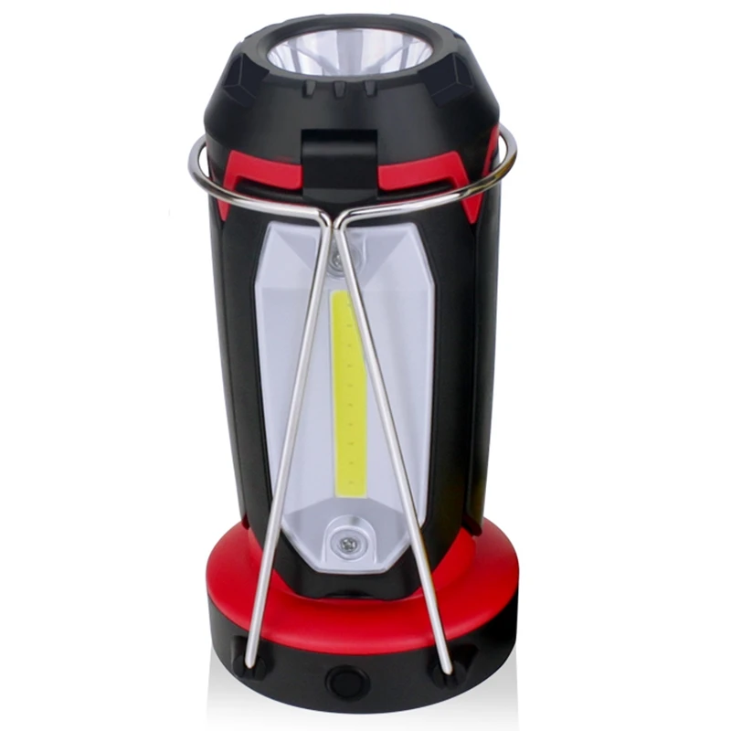 

Multifunction Rechargeable Cob Work Light Led Flashlight Camping Portable Lantern 6 Modes Deformable Fancy Lighting
