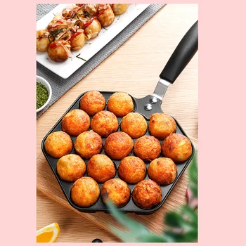 

Baking Mold Restaurant Easy Clean Anti Scalding Cooking Tool Durable 18 Holes Kitchen Tools Takoyaki Pan Non Stick BBQ Accessory