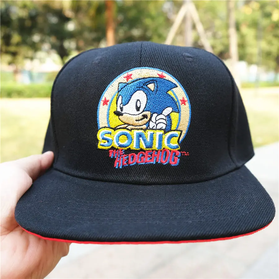 Игра sonic вышивка логотипа Аниме Косплей Солнцезащитная шляпа летняя бейсбольная кепка хип-хоп кепка s для взрослых