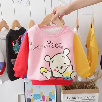 

Baby sweater winter winter warm jacket baby girl clothes plus velvet padded cotton clothing