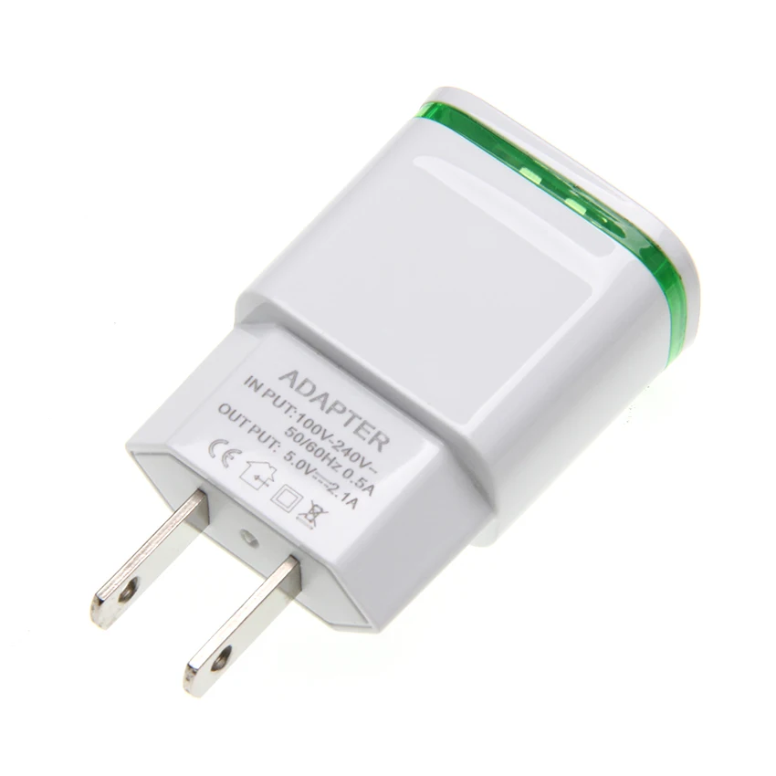 Высокое качество 2 порта USB зарядное устройство с кабелем 2A настенный адаптер для