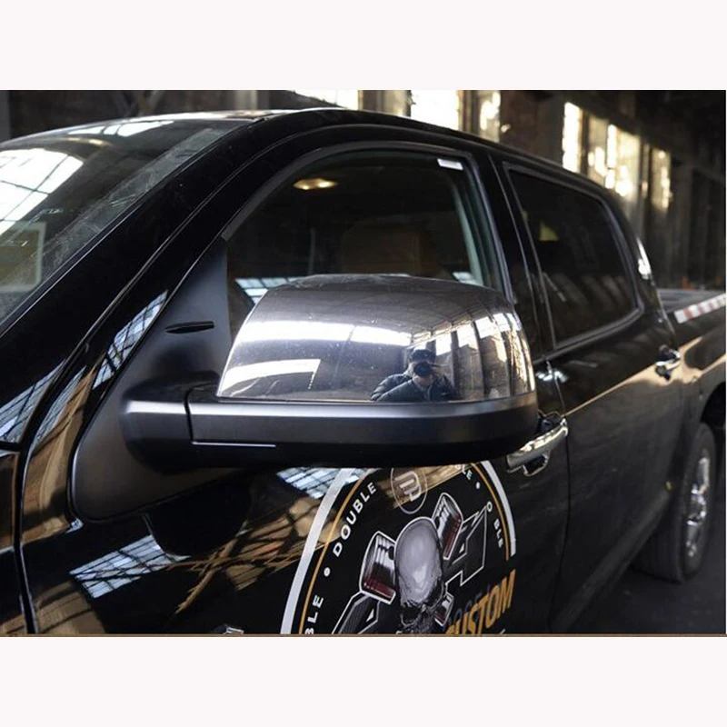 Для Toyota Tundra 07-19 ABS Польский Chrome Боковая Зеркало заднего вида накладка Стикеры 2 шт./компл