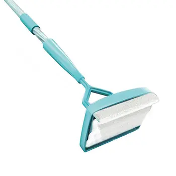 

Retractable Fiber Cleaning Brush Door Frame Mop Baseboard Mop Aluminum + Plastic + Microfiber Pad Household Mop